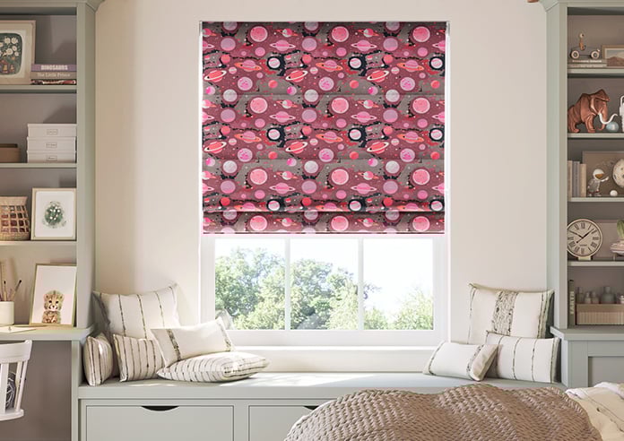 Interstellar, Nebula Pink - Motorised Roman Blind - Image 3